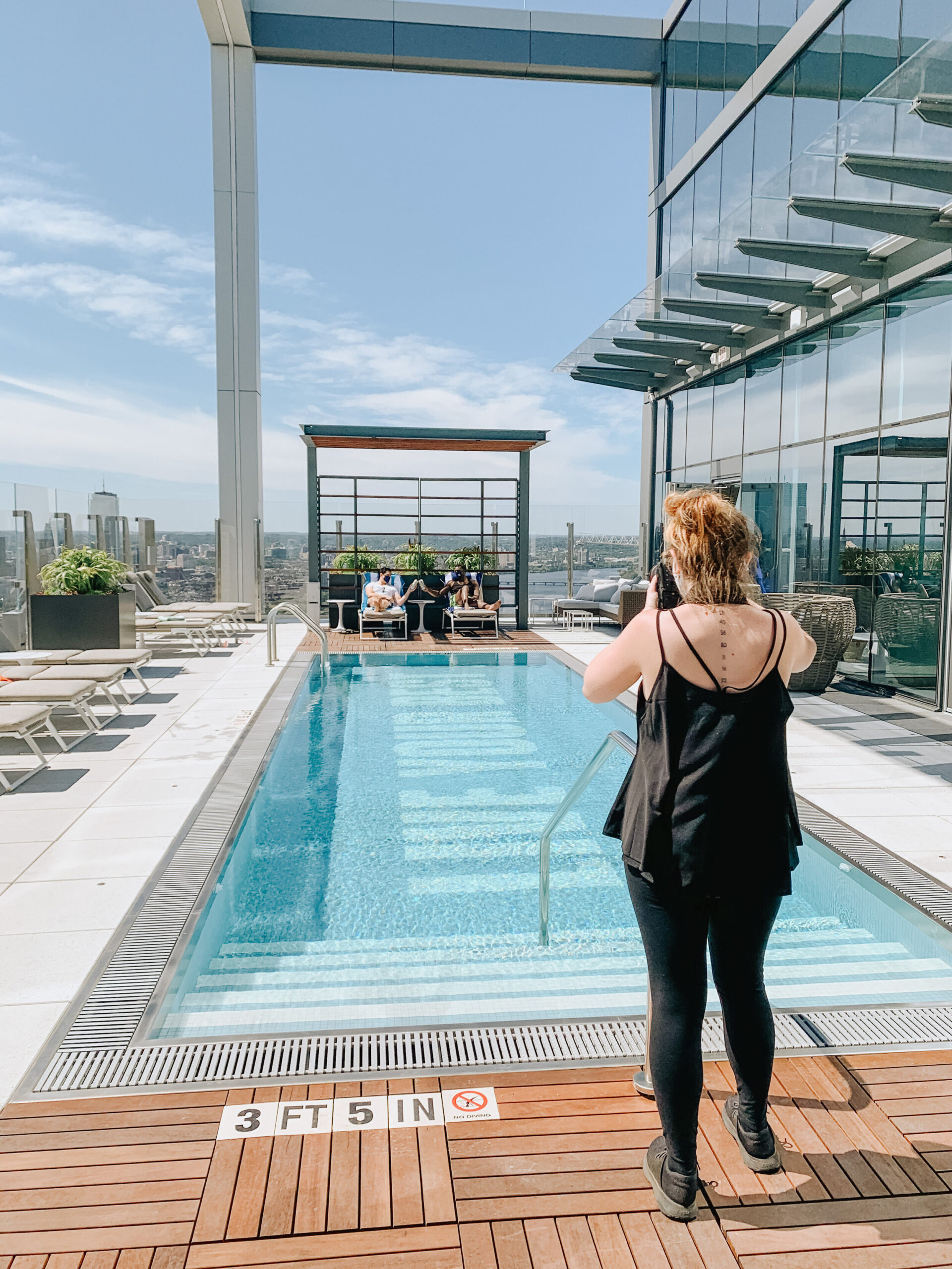 Shooting at the highest rooftop pool in Boston - Hub50House! I love luxury real estate lifestyle shoots.