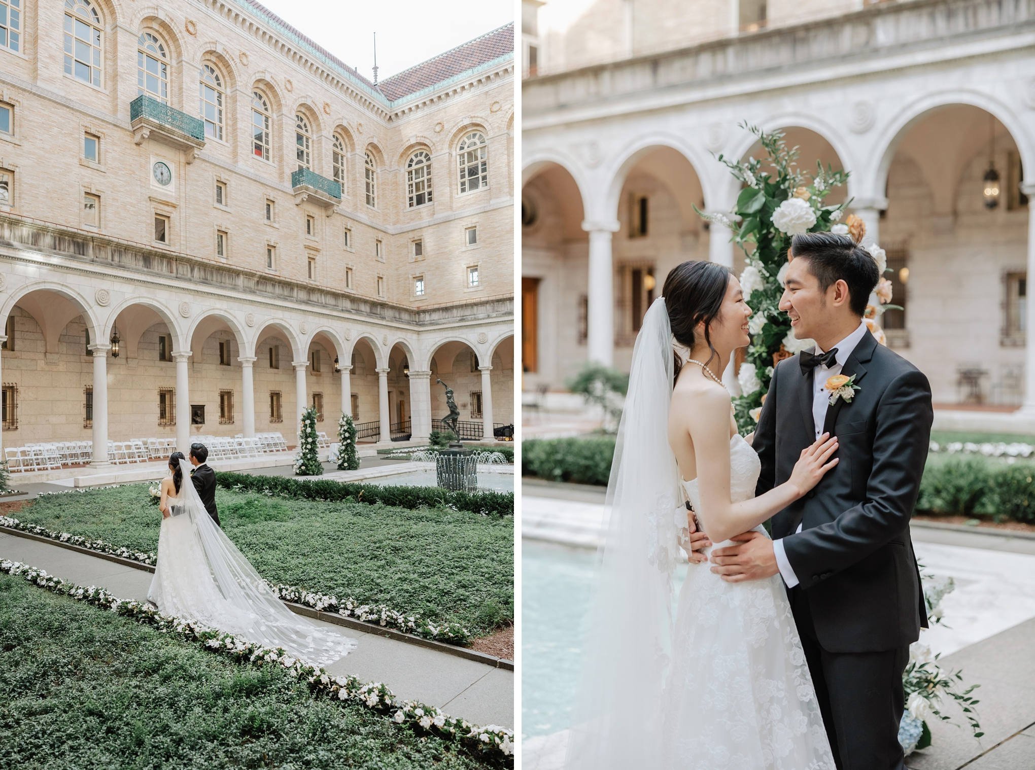 An elegant wedding at The Boston Public Library in Boston, MA Lena